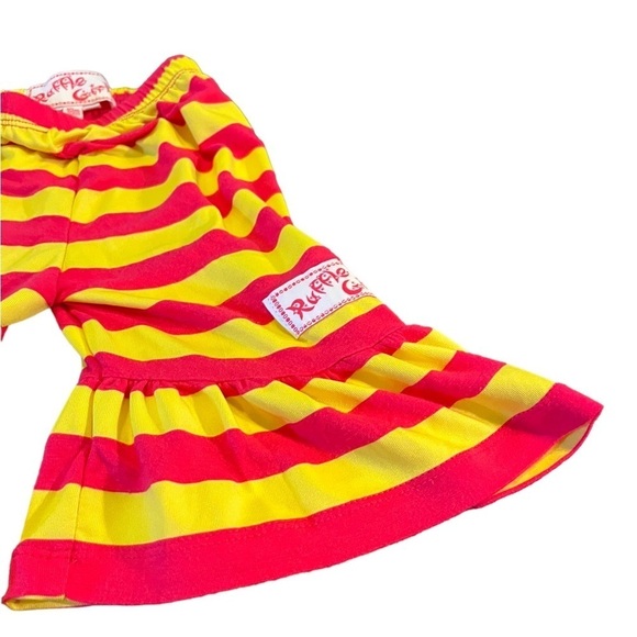 Ruffle Girl Pink and Yellow Flare Pants | 18M - Picture 3 of 5